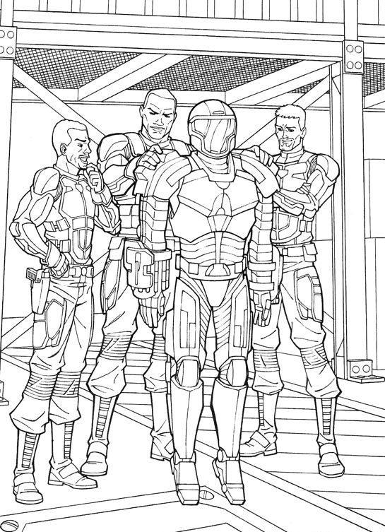 Plansa de colorat cu G.I. Joe 1 1